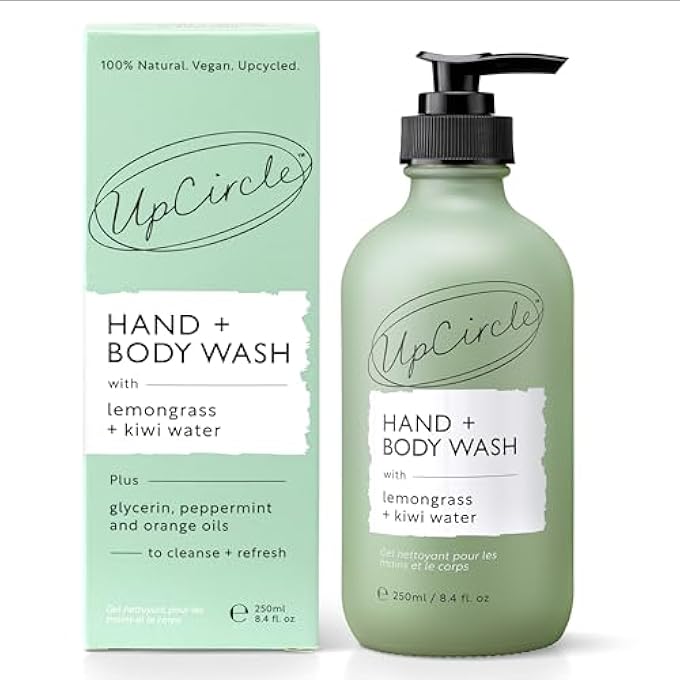 UpCircle HAND + BODY WASH WITH KIWI WATER 8.45OZ - FOR SOOTHING + PROTECTING - GLYCERIN + LEMONGRASS - NATURAL, VEGAN + CRUELTY-FREE - Image 2
